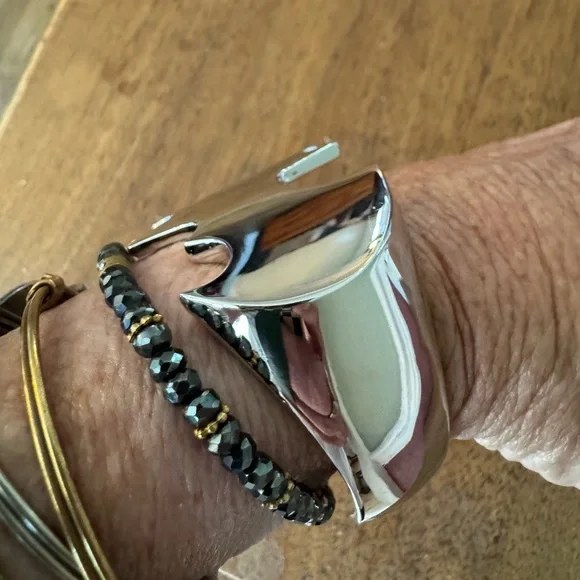 nOIr jewelry Batman silver tone rhodium plated cuff DC COMICS !! Collection - Picture 4 of 13